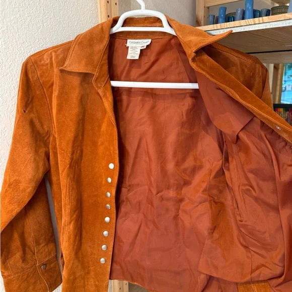 Coldwater Creek Orange Suede Blazer - Picture 3 of 4